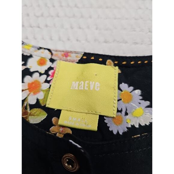 Anthropologie Maeve Shirt Womens Small Floral Print Button Front - Picture 4 of 7